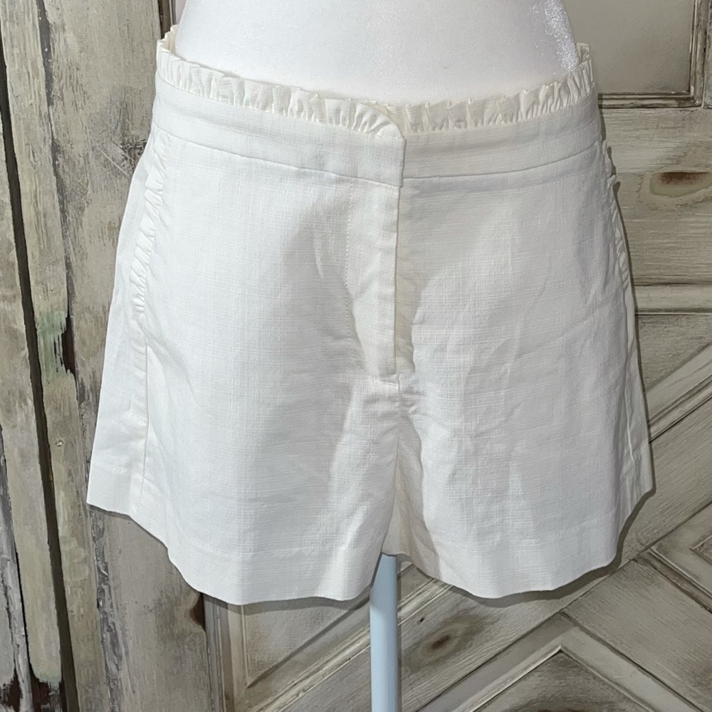 J.Crew ruffled short white size 8